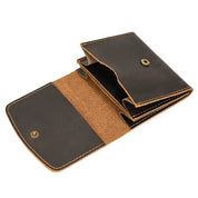 Zhuri | Vintage Bifold Cow Leather Travel Wallet with Snap Button