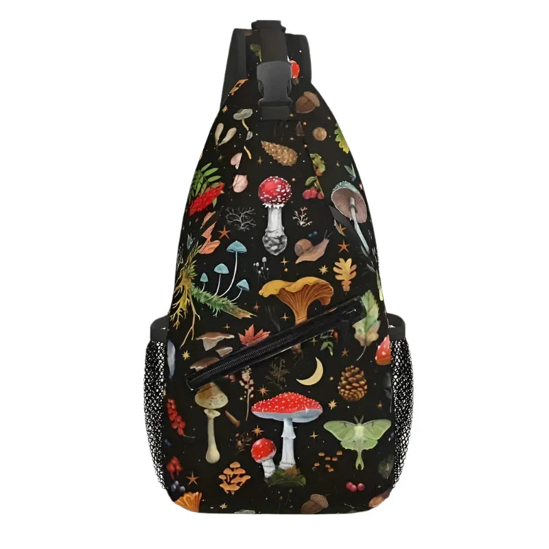 Keyla | Mushroom Print Crossbody Sling Bag