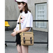 Raul | Small Multi-Pocket Canvas Crossbody Messenger Bag