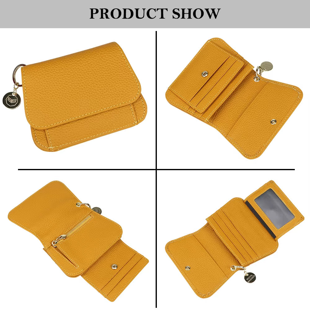 Alena | Multi Card Slots Genuine Leather Travel Wallet