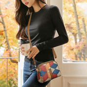 Bria | Women's Patchwork Design Mini Crossbody Sling Bag