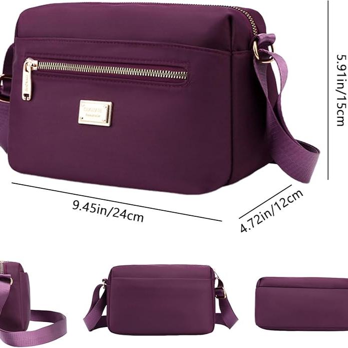 Gloria | Nylon Waterproof Crossbody Messenger Bag