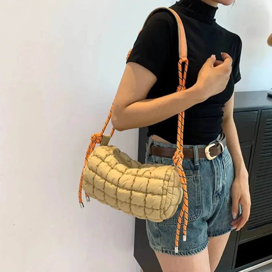 Raegan | Quilted Nylon Waterproof Crossbody Messenger Travel Bag