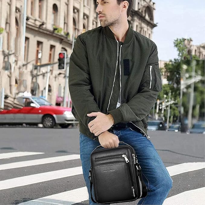 Matteo | Men's Timeless Style Small Crossbody Messenger Bag