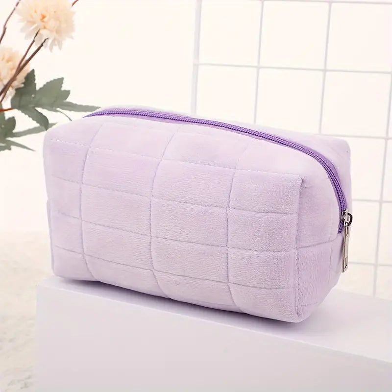 Ivey | Plush Velvet Travel Toiletry Makeup Bag