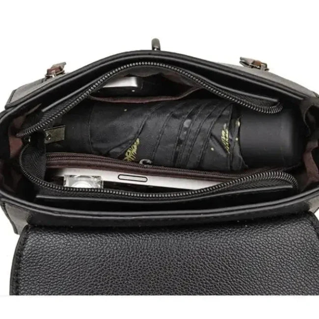 Mallory | Women's Retro Buckle Leather Crossbody Handbag