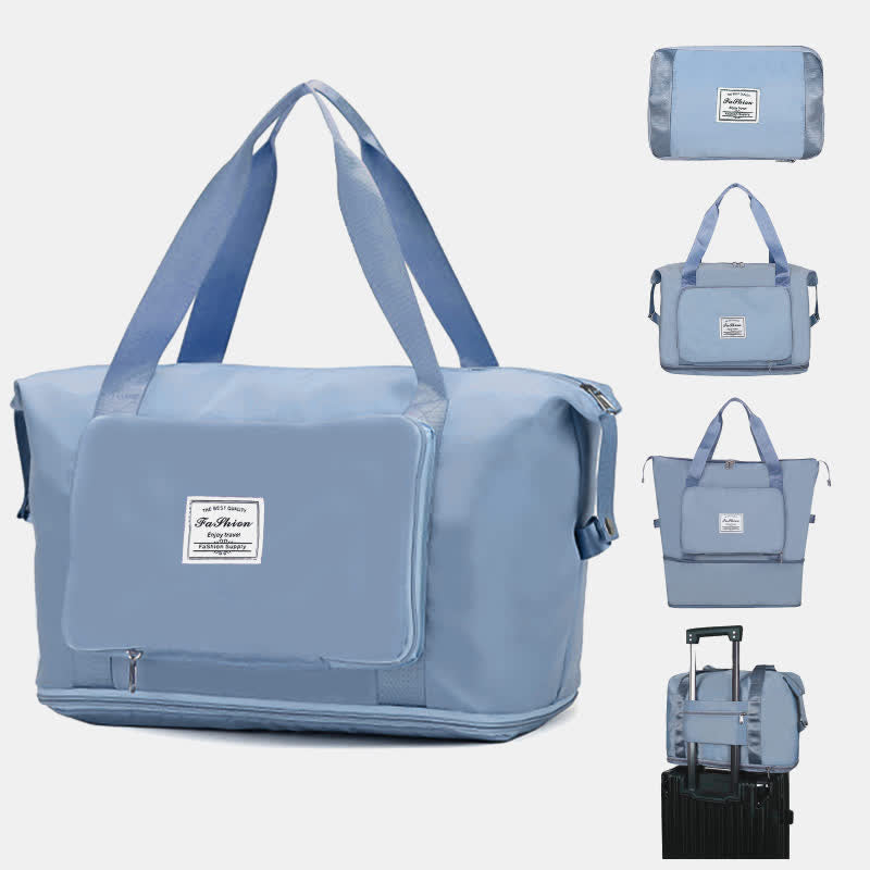 Extra Large Foldable Travel Duffle Bag with Convenient Dry Wet Separation Pocket