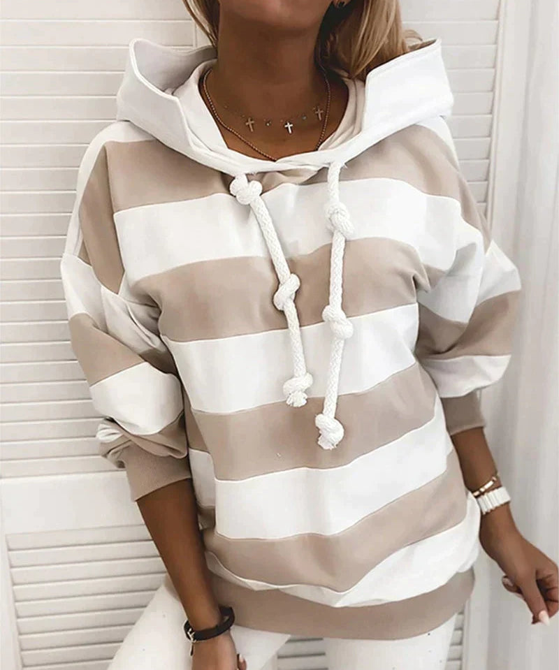 Elma | Casual &Comfortable Striped Hoodie Sweater