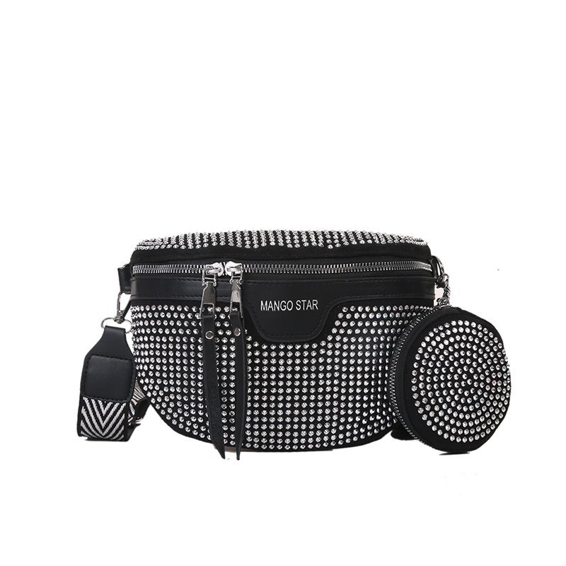 Xiomara | Fashion Rhinestone Women's Crossbody Bum Bag