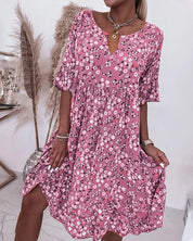 DAISY | Midi dress with floral pattern