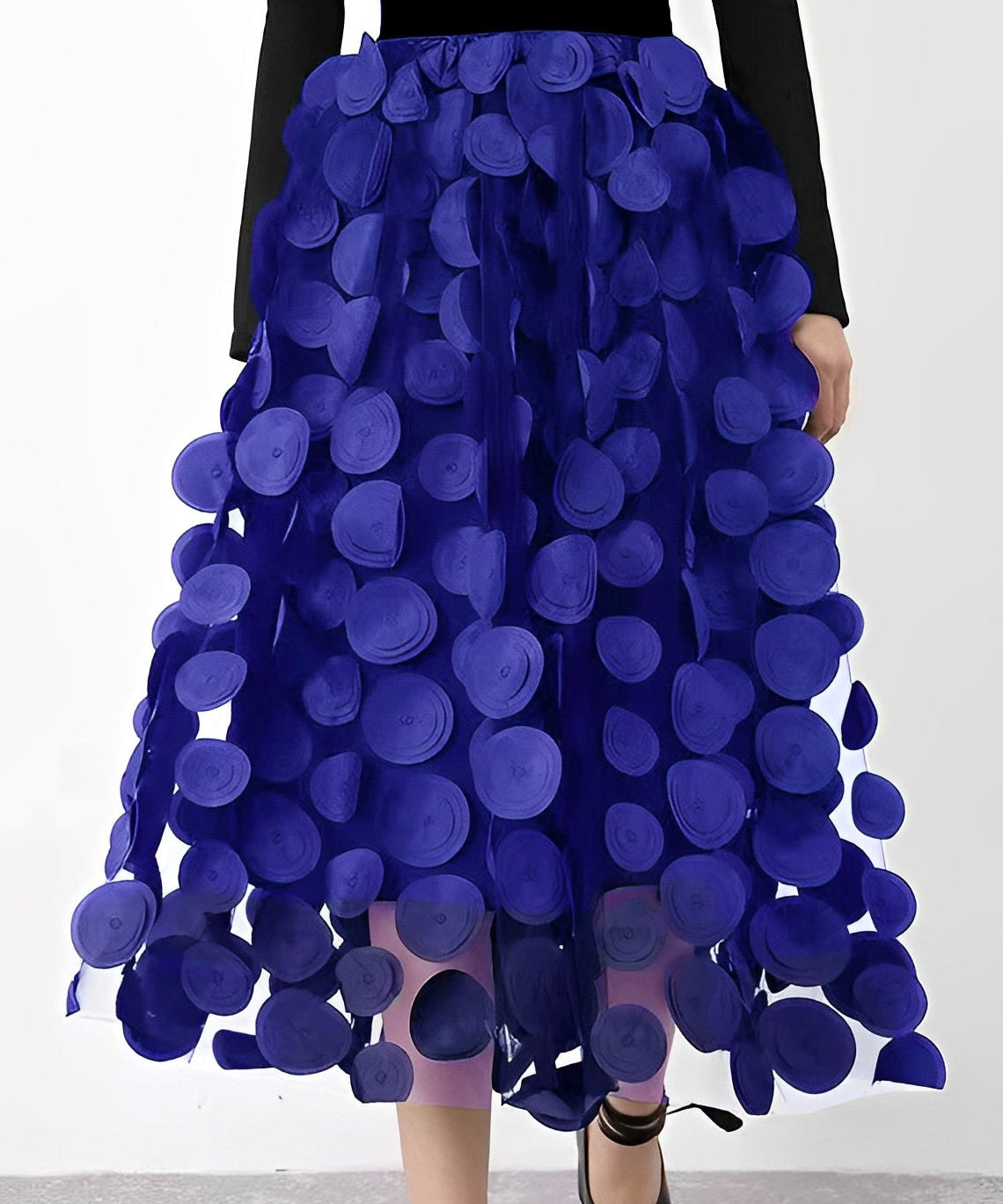 LAURA | Black Skirt with Dots