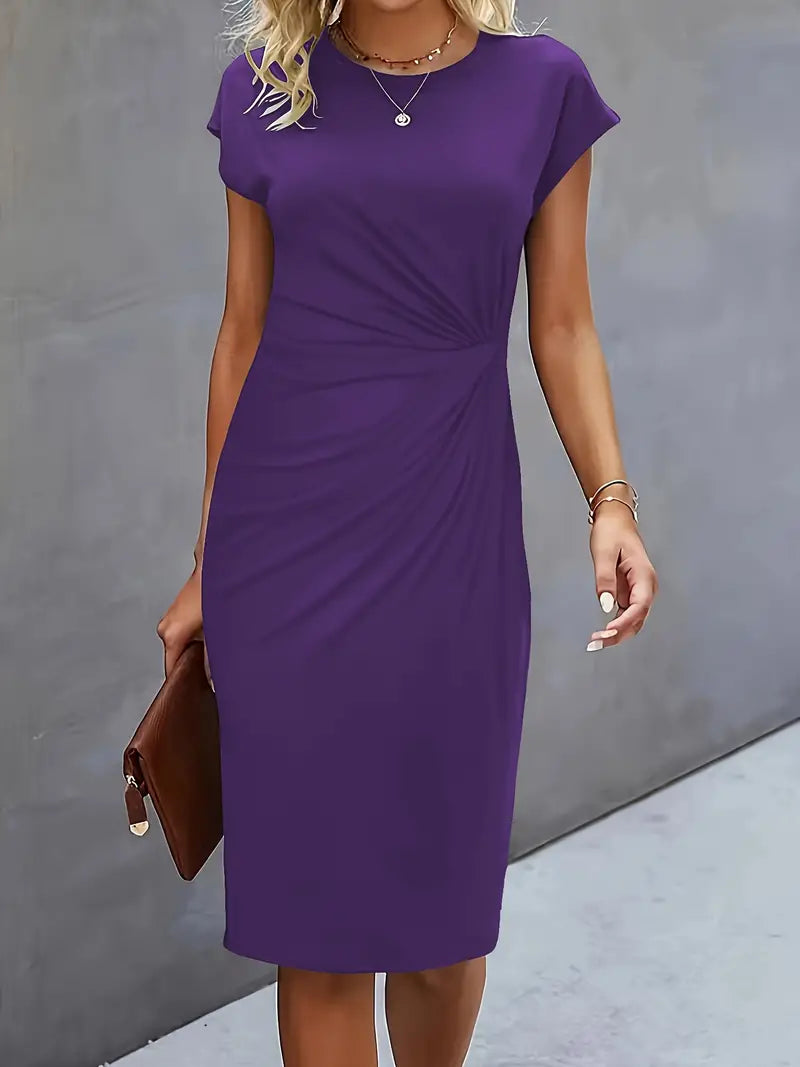 Ava | Chic Crew Neck Dress – Effortless Day-to-Night Sophistication