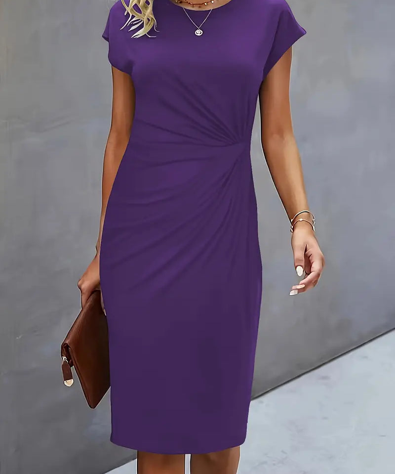 Ava | Chic Crew Neck Dress – Effortless Day-to-Night Sophistication