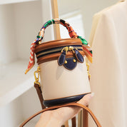 Mariah | Cylinder Crossbody Handbag with Scarf