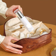 Aliya | Floral Embossed Large Capacity Cosmetic Bag
