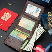 Luxury RFID-Enabled Large Capacity Genuine Leather Bifold Wallet