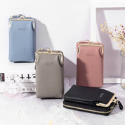 Versatile Large Capacity Kiss-Lock Handbag for Your Phone