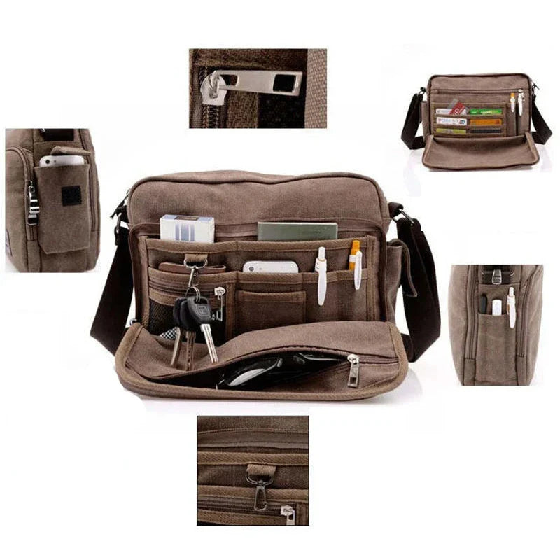 Boone | Men's Canvas Crossbody Messenger Travel Bag