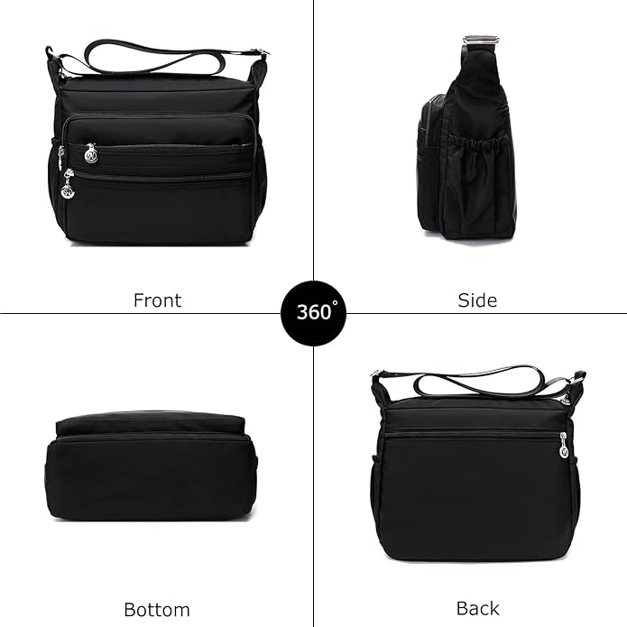 Rosa | Lightweight Multi-Pocket Crossbody Messenger Travel Bag