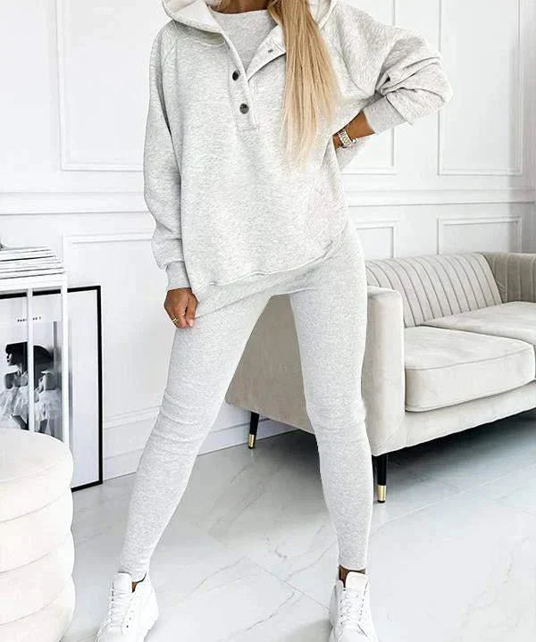 MILA | Cozy Three-Piece Lounge Set - Lizabella Fashion