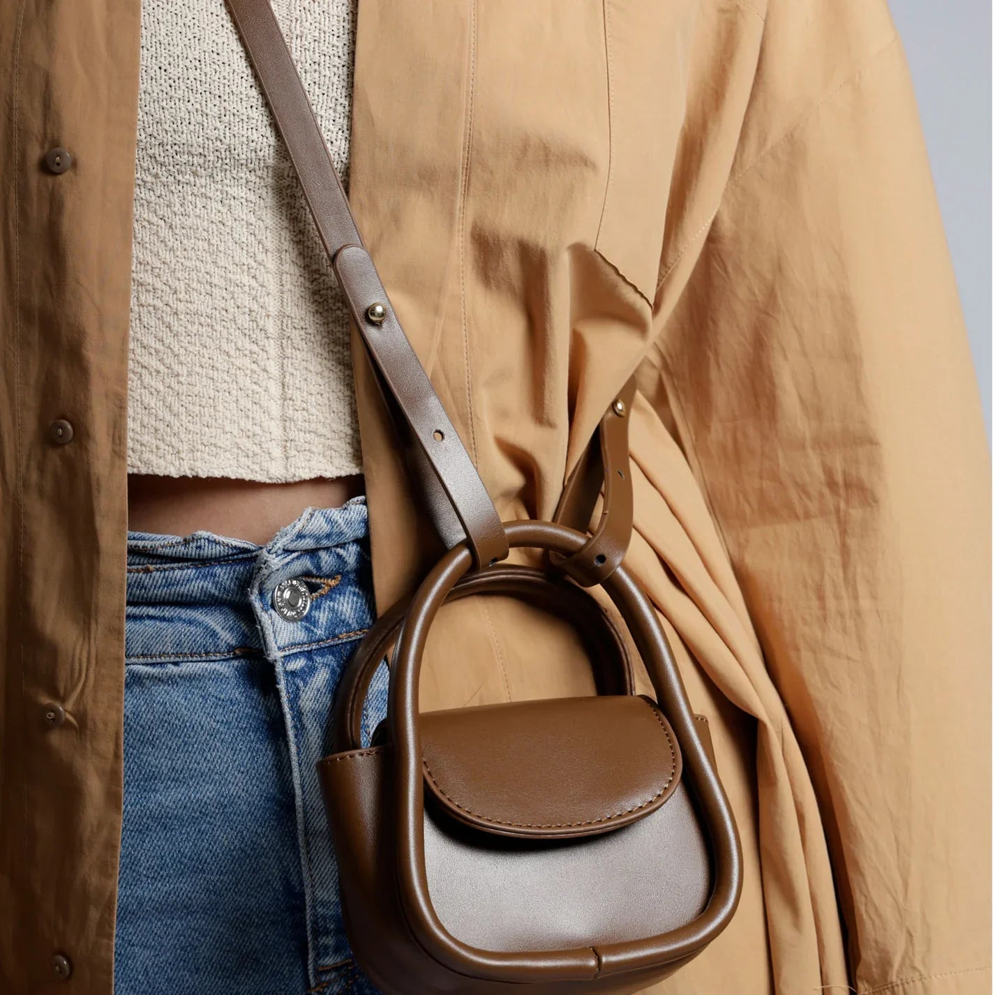 Sylvia | Mini Vintage Crossbody Sling Saddle Bag