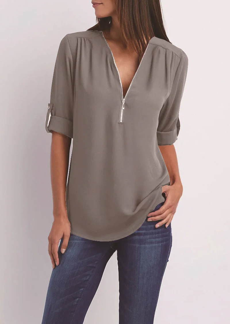 Sophia | Elegant V-Neck Blouse