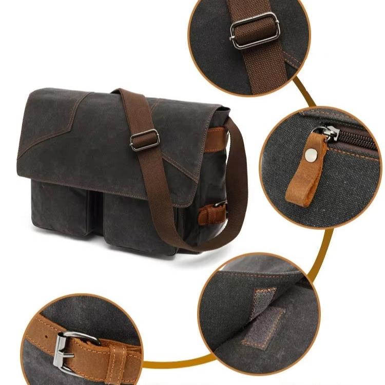 Zachary | Waterproof Canvas Crossbody Messenger Bag
