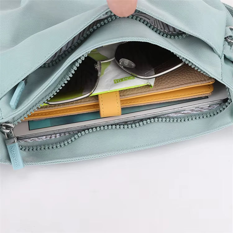 Ellianna | Nylon Multi-Pocket Crossbody Messenger Bag