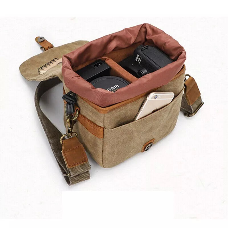 Ryder | Vintage-Inspired Canvas DSLR Camera Messenger Bag