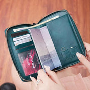 Samira | RFID Blocking Passport Holder Travel Wallet with Wrist Strap