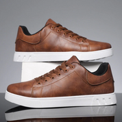 Modern Gent: Refined Autumn Leather Sneakers