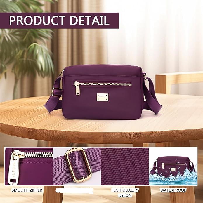 Gloria | Nylon Waterproof Crossbody Messenger Bag