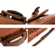 Daniella | Women's Vintage PU Leather Saddle Crossbody Handbag