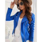 Felinem | Women's Zipper Casual Blazer | Long Sleeve