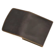Zhuri | Vintage Bifold Cow Leather Travel Wallet with Snap Button