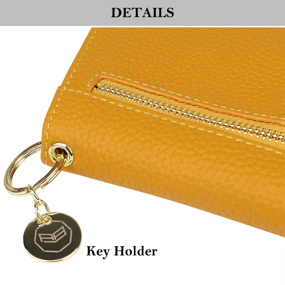 Alena | Multi Card Slots Genuine Leather Travel Wallet