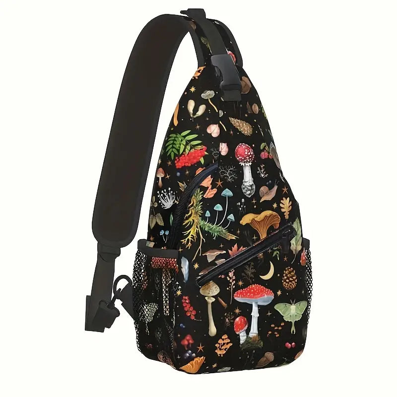 Keyla | Mushroom Print Crossbody Sling Bag