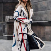 Lauren | Fashionable Modern Abstract Print Coat