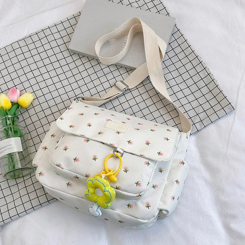 Oaklee | Women's Floral Canvas Crossbody Messenger Bag