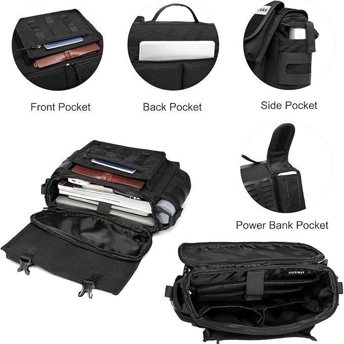 Hayes | Casual Multi-Pocket Crossbody Messenger Laptop Travel Bag
