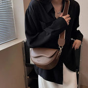 Amina | Women's Vintage Leather Crossbody Saddle Handbag