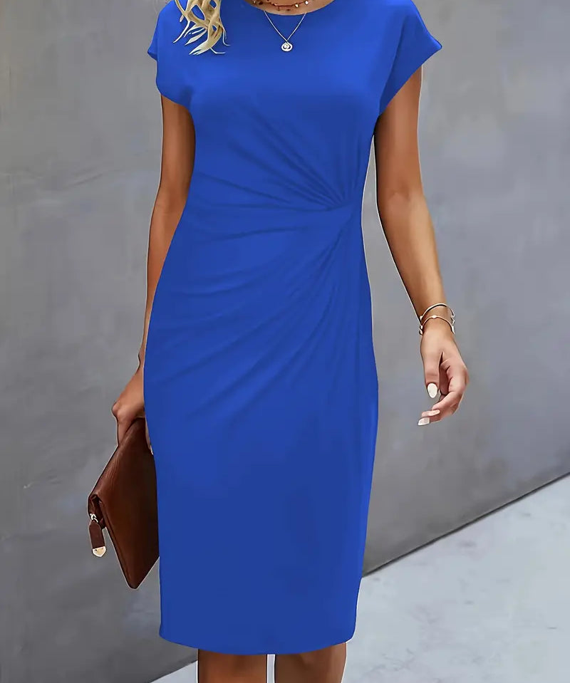 Ava | Chic Crew Neck Dress – Effortless Day-to-Night Sophistication
