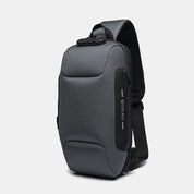 Stylish Multi-Pocket Sling Bag with Passport Lock and USB Charging Port
