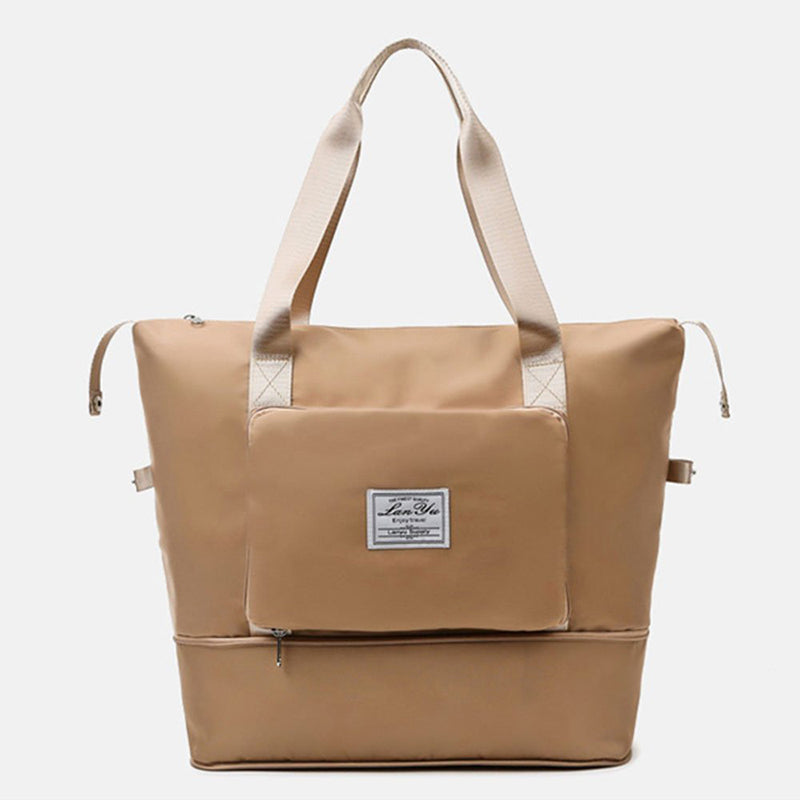Extra Large Foldable Travel Duffle Bag with Convenient Dry Wet Separation Pocket