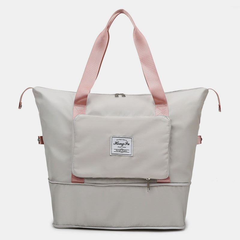 Extra Large Foldable Travel Duffle Bag with Convenient Dry Wet Separation Pocket