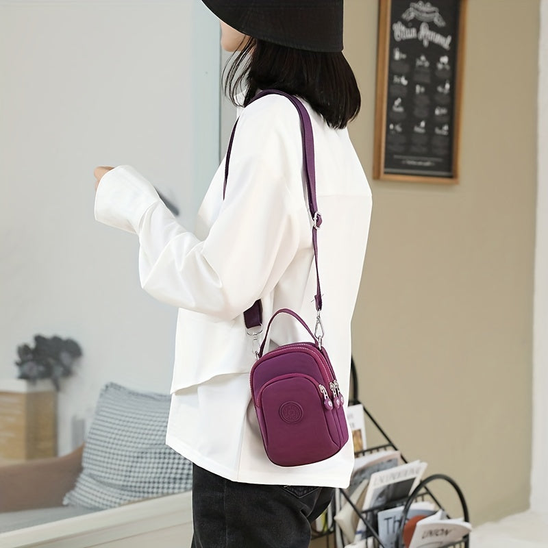 Mylah | Minimalist Solid Nylon Crossbody Small Handbag