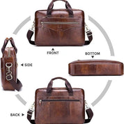 Remington | Men's Genuine Leather Large Crossbody Messenger Travel Bag