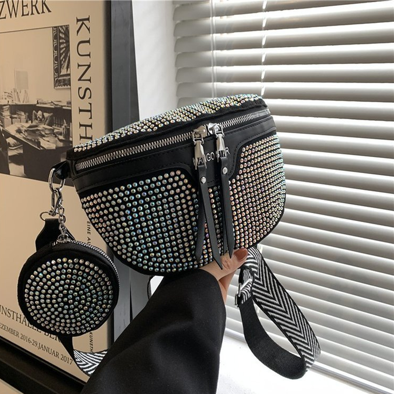 Xiomara | Fashion Rhinestone Women's Crossbody Bum Bag