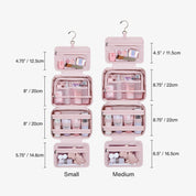 Zora Clear Hanging Toiletry Organizer for Space-Saving Convenience