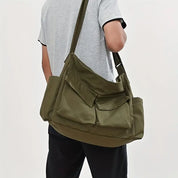 Cleo | Vintage Canvas Large Crossbody Messenger Bag